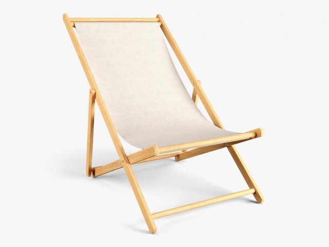 wood beach chair Model 3D .c4d .max .obj .3ds .fbx .stl .blend 