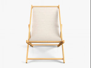 wood beach chair 3D Model