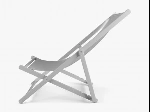 wood beach chair 3D Model
