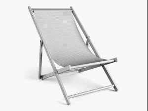 wood beach chair 3D Model