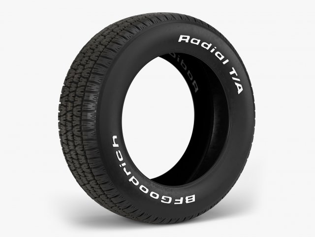 bfgoodrich radial t-a tire 3D Model .c4d .max .obj .3ds .fbx .stl .blend 