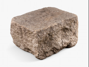 granite block rock - 8k scan 3D Model