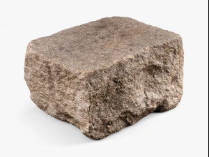 rocha de bloco de granito - digitaliza&ccedil;&atilde;o 8k Modelo 3D