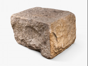granite block rock - 8k scan Modello 3D