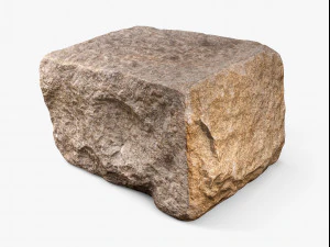 granite block rock - 8k scan 3D Model