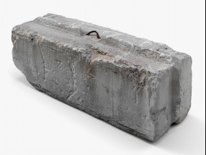 concrete block - 8k scan 3D Model