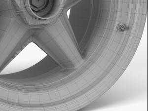 rsr centerlock wheel 3D Model
