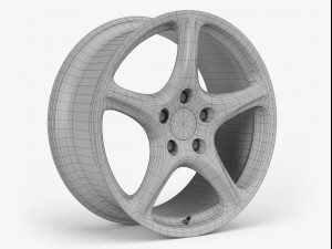 porsche carrera s wheel 3D 模型