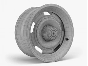 gm rally wheel with trim 3D Model