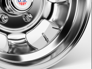 us indy mag wheel 3D मॉडल