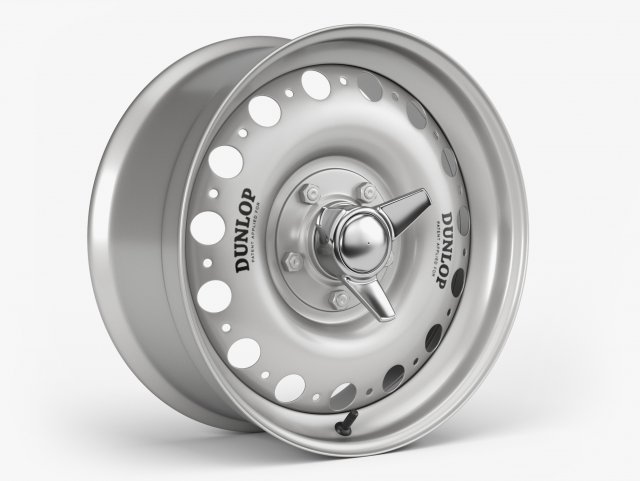 dunlop d-type wheel 3D Model .c4d .max .obj .3ds .fbx .stl .blend 
