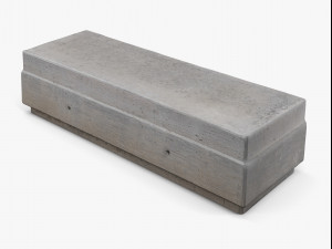 concrete bench - 8k scan 3D 模型