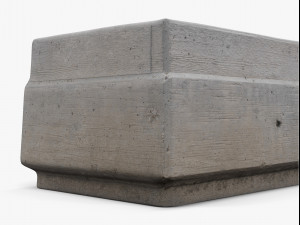 concrete bench - 8k scan 3D 模型