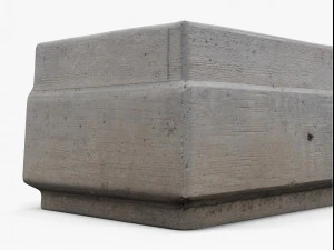 concrete bench - 8k scan 3D Model