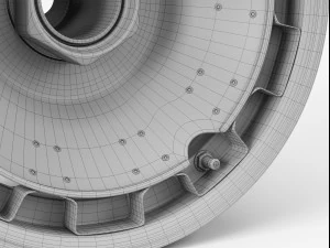 porsche turbofan wheel 3D Model