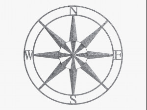 compass wall decor 3D Model