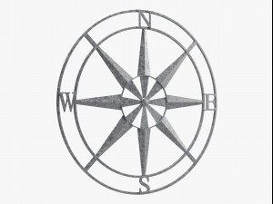 compass wall decor 3D Model