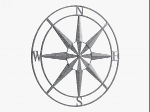 compass wall decor 3D Model