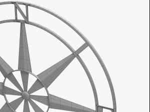 compass wall decor 3D Model