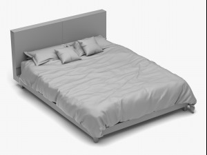 wooden bed set 3Dモデル
