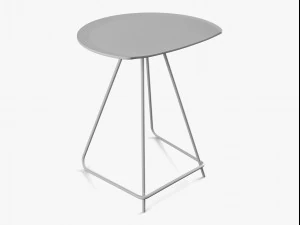 short wood stool 3D Model