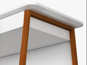mid century office desk 3D Model