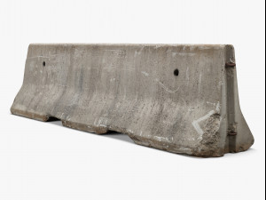 concrete barrier 01 - 8k scan Model 3D