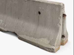 concrete barrier 01 - 8k scan Model 3D