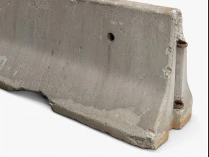 concrete barrier 01 - 8k scan 3D Model