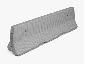 concrete barrier 01 - 8k scan 3D Model
