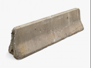 concrete barrier 02 - 8k scan Modelo 3D