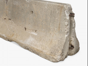 concrete barrier 02 - 8k scan Modelo 3D