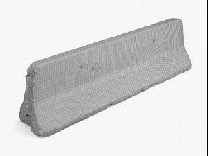 concrete barrier 02 - 8k scan Modelo 3D
