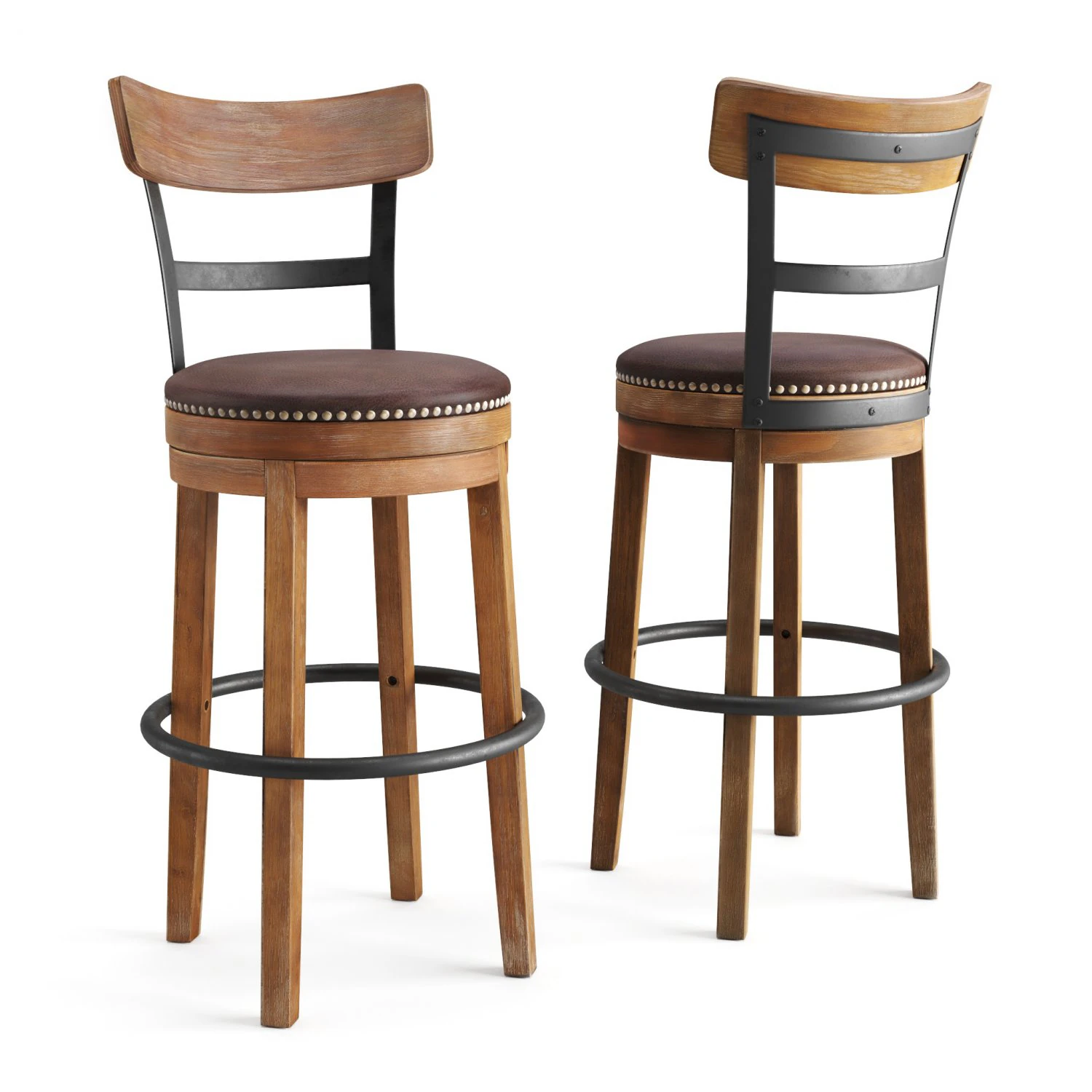 swivel bar stool 3D Model .c4d .max .obj .3ds .fbx .stl .blend