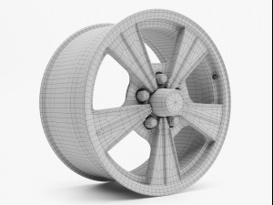 radir tri rib wheel 3D Model