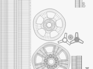 radir tri rib wheel 3D Model