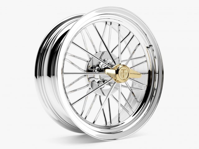 Texan wire wheel 3D Model .c4d .max .obj .3ds .fbx .stl .blend 