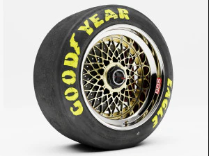 bbs e55 goodyear eagle v2 combo 3D Model
