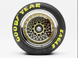 BBS E55 Goodyear Eagle V2 Combo 3D Modell