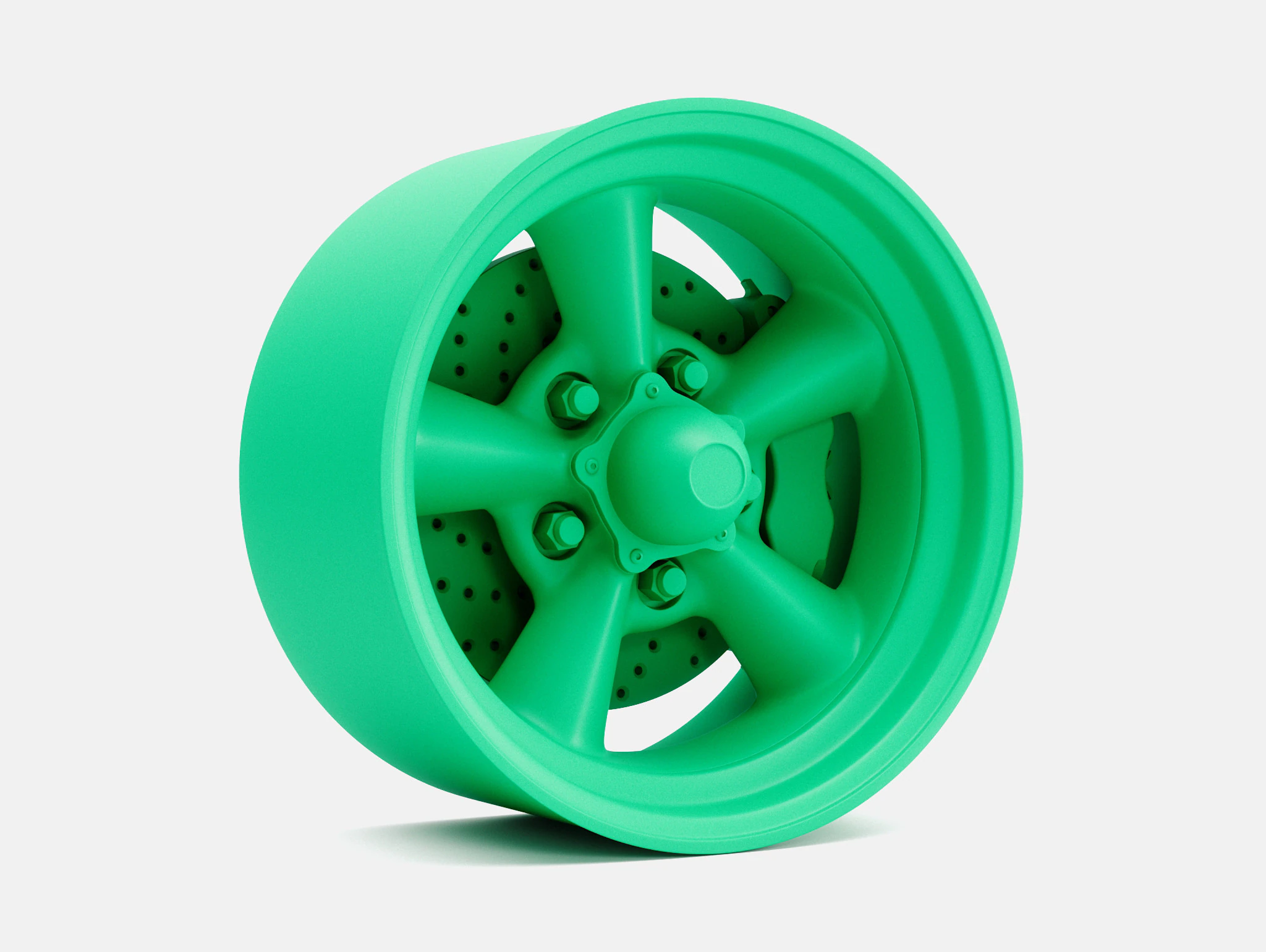 1-24 Scale 15x8 Torq Thrust D Wheel and Brake 3D Print Model .c4d .max .obj .3ds .fbx .stl .blend 