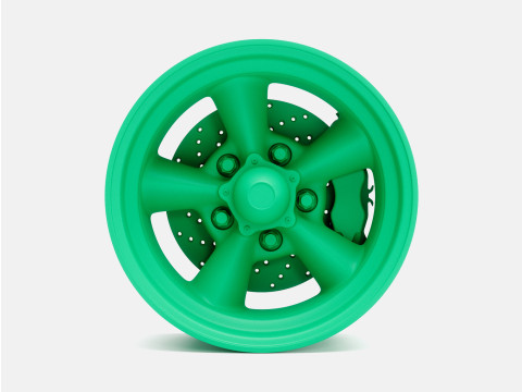 1-24 Scale 15x8 Torq Thrust D Wheel and Brake 3D Принт Модель