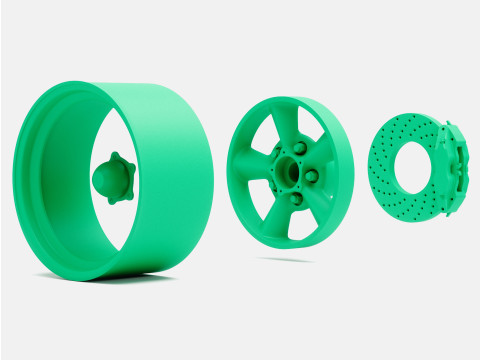 1-24 Scale 15x8 Torq Thrust D Wheel and Brake 3D Принт Модель