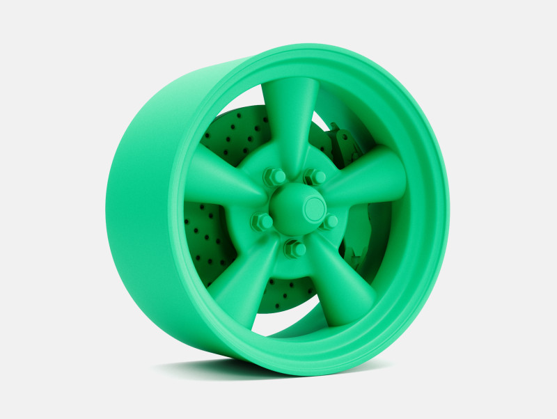 1-24 Scale 15x8 Pacer Supreme Wheel and Brake 3D Baskı Modeli .c4d .max .obj .3ds .fbx .stl .blend 