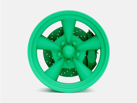 1-24 Scale 15x8 Pacer Supreme Wheel and Brake 3D Baskı Modeli