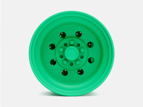 1-24 Scale 15x8 Weld Draglite Wheel and Brake 3D Print Model