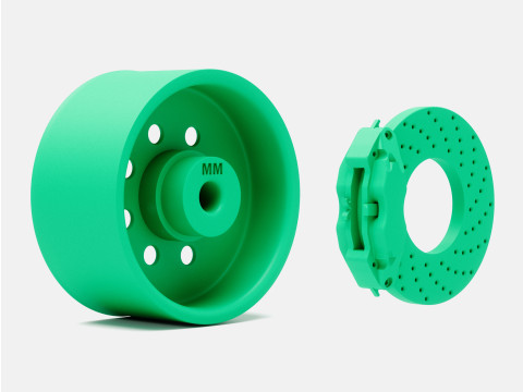 1-24 Scale 15x8 Weld Draglite Wheel and Brake 3D Принт Модель