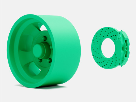 1-24 Scale 15x8 US Indy Mag Wheel and Brake Modelo de impresión 3D