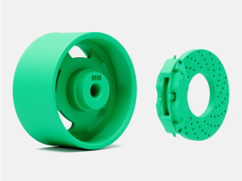 1-24 Scale 15x8 US Indy Mag Wheel and Brake Modelo de impresión 3D
