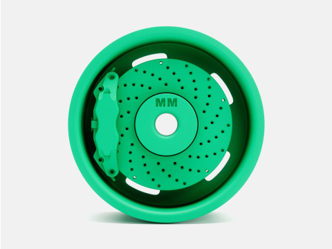 1-24 Scale 15x8 GM Rallye Wheel and Brake 3D Принт Модель