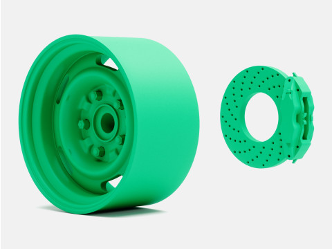 1-24 Scale 15x8 GM Rallye Wheel and Brake 3D Принт Модель